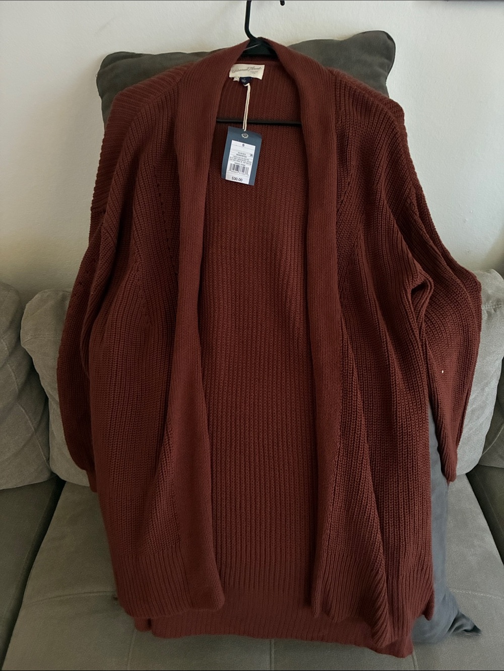 Universal Thread Open-Front Cardigan - Rust